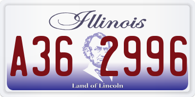 IL license plate A362996