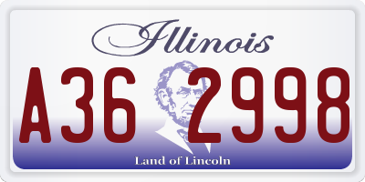 IL license plate A362998