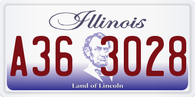 IL license plate A363028