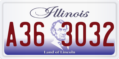 IL license plate A363032