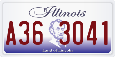 IL license plate A363041