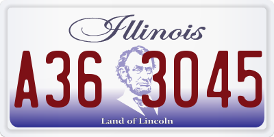 IL license plate A363045