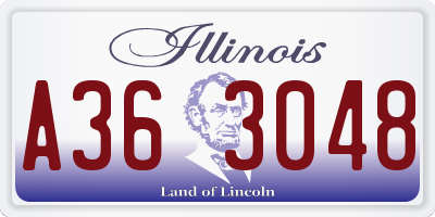 IL license plate A363048