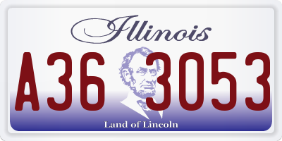 IL license plate A363053