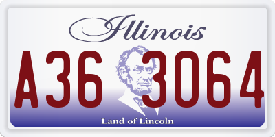 IL license plate A363064