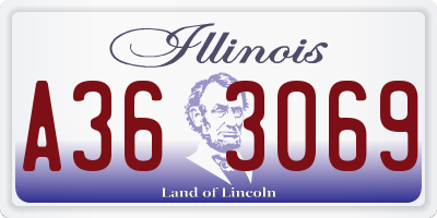 IL license plate A363069