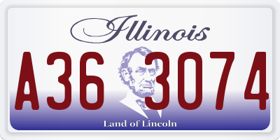 IL license plate A363074
