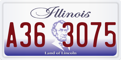 IL license plate A363075