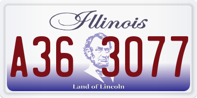 IL license plate A363077