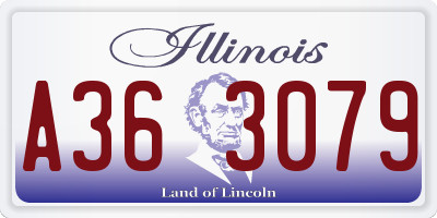 IL license plate A363079