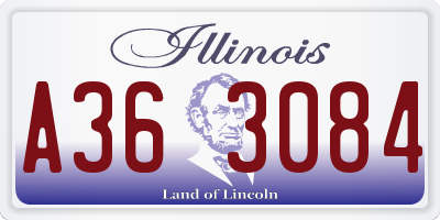 IL license plate A363084