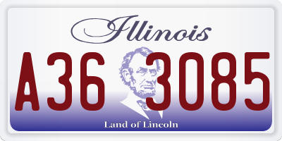 IL license plate A363085