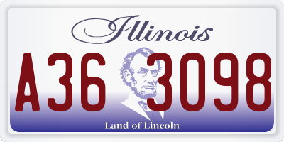 IL license plate A363098