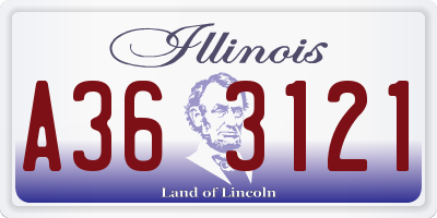 IL license plate A363121