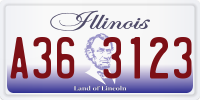 IL license plate A363123