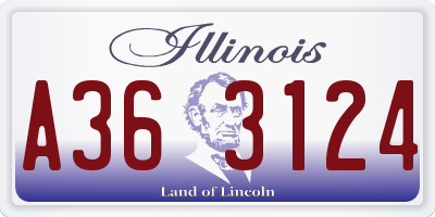 IL license plate A363124
