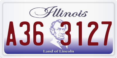 IL license plate A363127