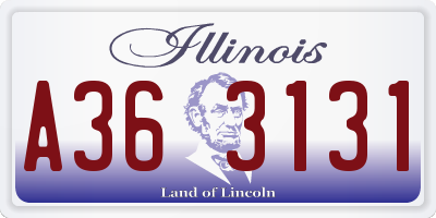 IL license plate A363131
