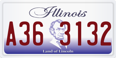 IL license plate A363132