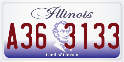 IL license plate A363133