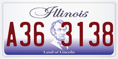 IL license plate A363138