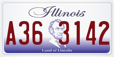 IL license plate A363142