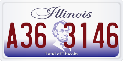 IL license plate A363146