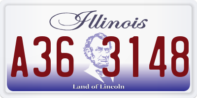 IL license plate A363148