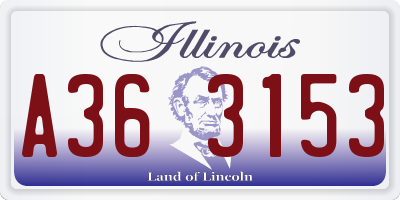 IL license plate A363153