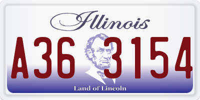 IL license plate A363154