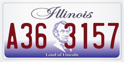 IL license plate A363157