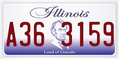 IL license plate A363159