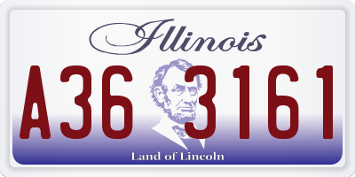 IL license plate A363161
