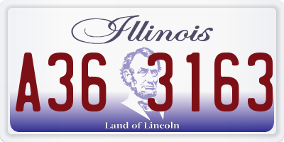 IL license plate A363163