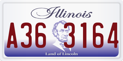 IL license plate A363164