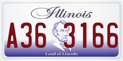 IL license plate A363166