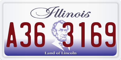 IL license plate A363169