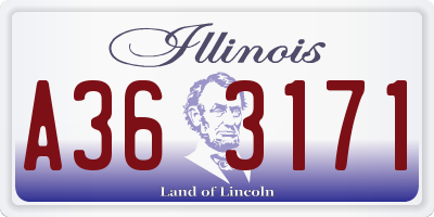 IL license plate A363171