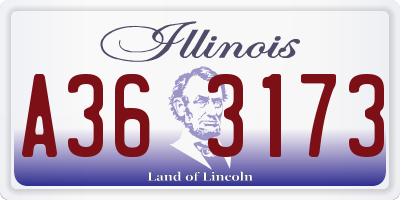 IL license plate A363173