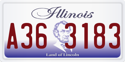IL license plate A363183