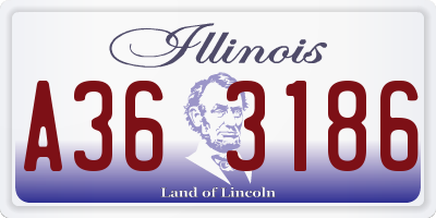 IL license plate A363186