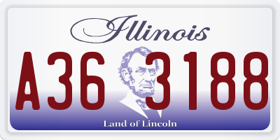 IL license plate A363188