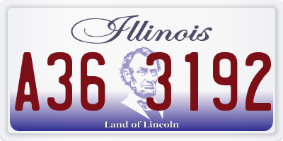 IL license plate A363192