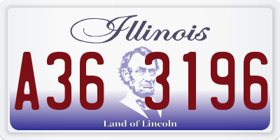 IL license plate A363196