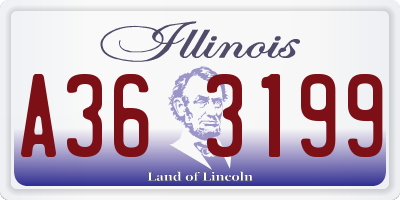 IL license plate A363199