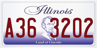 IL license plate A363202