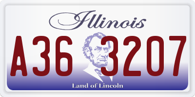 IL license plate A363207