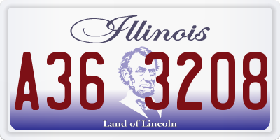 IL license plate A363208
