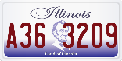IL license plate A363209