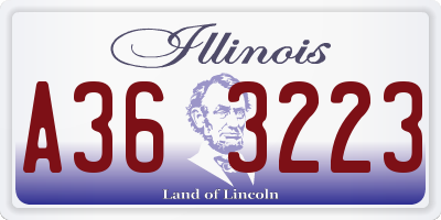 IL license plate A363223